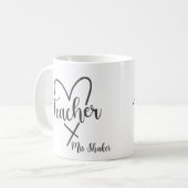 先生感謝名前をカスタムするありがとう コーヒーマグカップ (正面左)