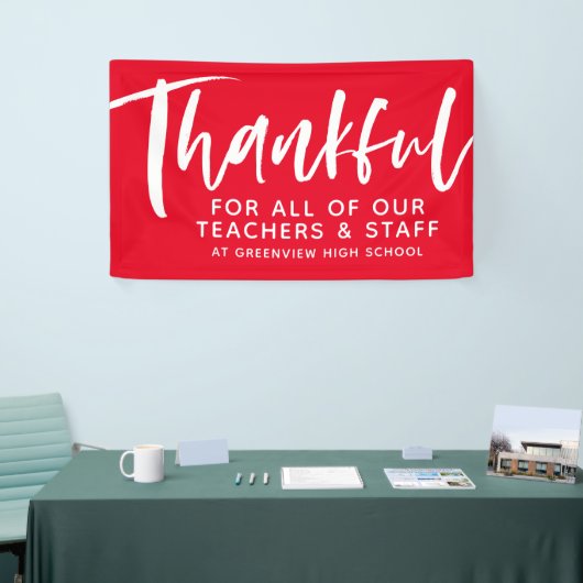 先生感謝状赤旗 横断幕 (トレードショー)