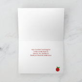 先生感謝状 |かわいいバスの動物たち カード (内部)