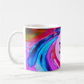 先生感謝絞り染め教室ありがとう コーヒーマグカップ (左)