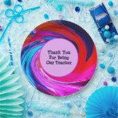 先生感謝絞り染め教室ありがとう ペーパープレート (パーティー)