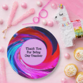 先生感謝絞り染め教室ありがとう ペーパープレート (パーティー)