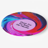 先生感謝絞り染め教室ありがとう ペーパープレート (アングル)