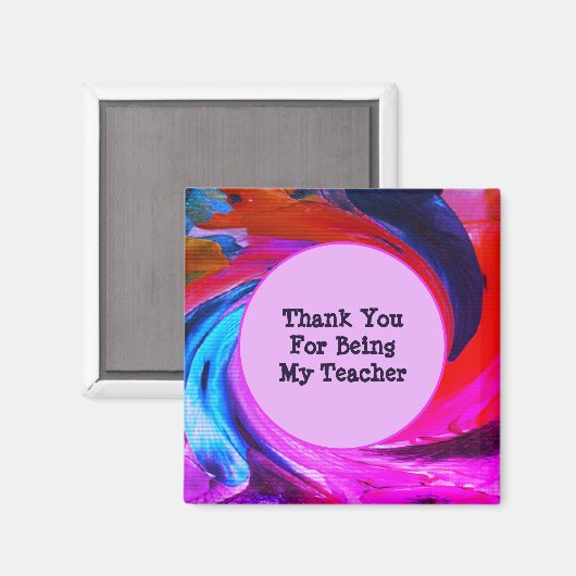 先生感謝絞り染め教室ありがとう マグネット (正面/裏面)