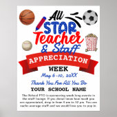 先生感謝週間すべてのスターPTOの旅程 ポスター (正面)