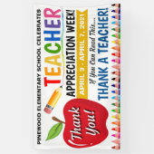 先生感謝週間バナー 横断幕 (縦)