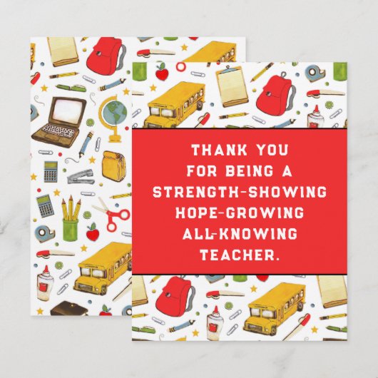 先生感謝 サンキューカード (正面/裏面)