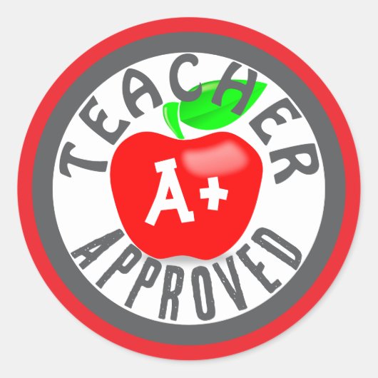 先生承認A +ステッカー ラウンドシール (正面)