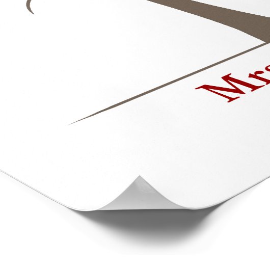 先生指紋ツリー ポスター (角)