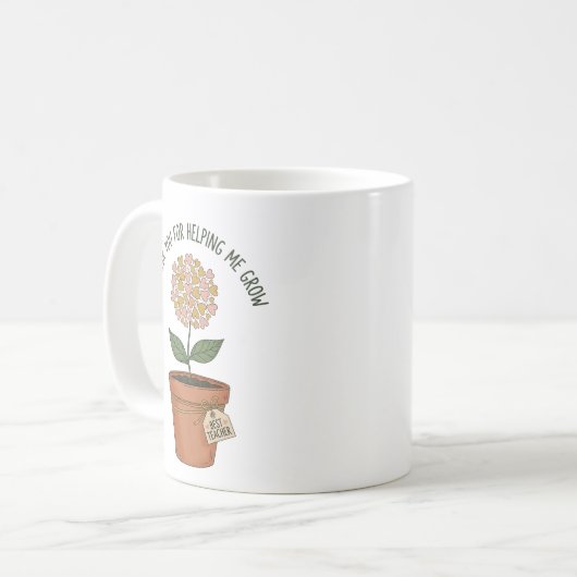 先生救済の私はワイルドフラワーブーケマグを成長 コーヒーマグカップ (正面左)