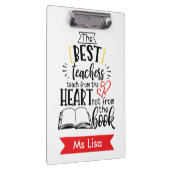 先生教えのハートパーソナライズされたクリップボード クリップボード (右)