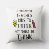 先生教えの子供が考え何をして考えいないか クッション (裏面)