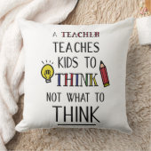 先生教えの子供が考え何をして考えいないか クッション (ブランケット)