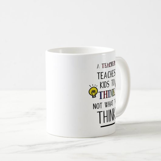 先生教えの子供が考え何をして考えいないか コーヒーマグカップ (正面右)