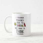 先生教えの子供が考え何をして考えいないか コーヒーマグカップ (左)