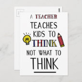 先生教えの子供が考え何をして考えいないか ポストカード (正面/裏面)