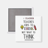 先生教えの子供が考え何をして考えいないか マグネット (正面/裏面)