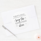 先生教えの小さな人間の学校の卒業祝い ラウンドシール (封筒)