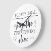 先生教えの小さな人間の学校の卒業祝い ラージ壁時計 (傾斜)