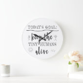 先生教えの小さな人間の学校の卒業祝い ラージ壁時計 (ホーム)