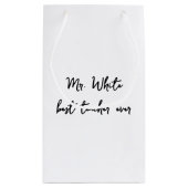 先生教えの感謝の贈り物を愛すること スモールペーパーバッグ (裏面)