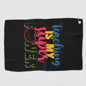 先生教えの日は私のすごい力 ゴルフタオル (横)