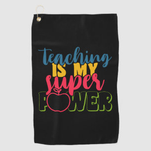 先生教えの日は私のすごい力 ゴルフタオル