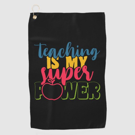 先生教えの日は私のすごい力 ゴルフタオル (正面)