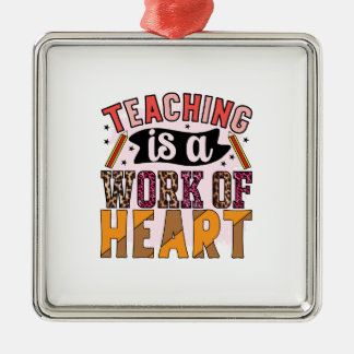 先生教えはハートだ メタルオーナメント