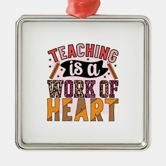 先生教えはハートだ メタルオーナメント (正面)