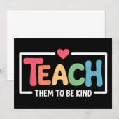 先生教えは優しい新学期 招待状 (正面/裏面)