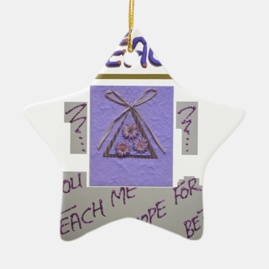 先生教えよ俺が芸術を望最高のむ! セラミックオーナメント (正面)