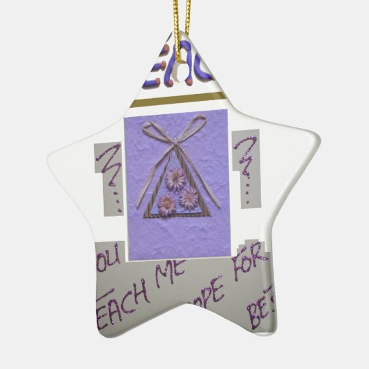 先生教えよ俺が芸術を望最高のむ! セラミックオーナメント (左)