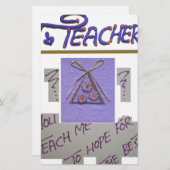 先生教えよ俺が芸術を望最高のむ! 便箋 (正面/裏面)