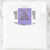 先生教えよ俺が芸術を望最高のむ! 楕円形シール (バッグ)