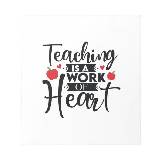 先生教えアートはハート ノートパッド (正面)