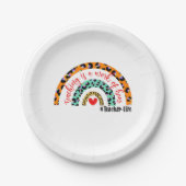 先生教えアートはハート ペーパープレート (正面)