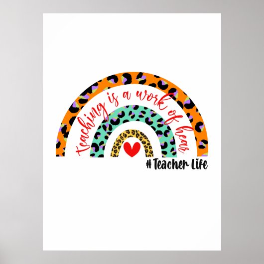 先生教えアートはハート ポスター (正面)