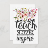 先生教えインスパイア愛 サンキューカード (正面/裏面)