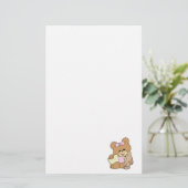 先生教えベビーテディベアデザイン 便箋 (スタンド正面)