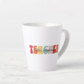 先生教えレトロおもしろい カフェラテマグ (右アングル)