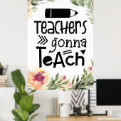 先生教えー ポスター (ホームオフィス)