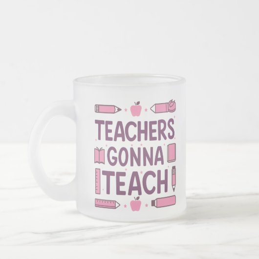 先生教え フロストグラスマグカップ (左)