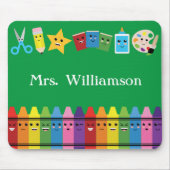 先生教室かわいい マウスパッド (正面)