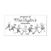 先生教室のプロパティと子供踊り ラバースタンプ (インプリント)