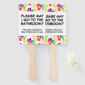 先生教室の管理バスルームの通過要求 ハンドファン (正面&裏面)