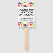 先生教室の管理バスルームの通過要求 ハンドファン (裏面)