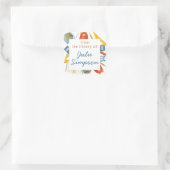 先生教室蔵書票 スクエアシール (バッグ)