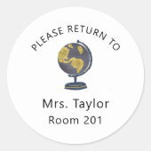 先生教室 ラウンドシール (正面)