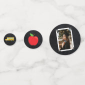 先生教育カルクボード卒業ポートレート コンフェッティ (裏面)